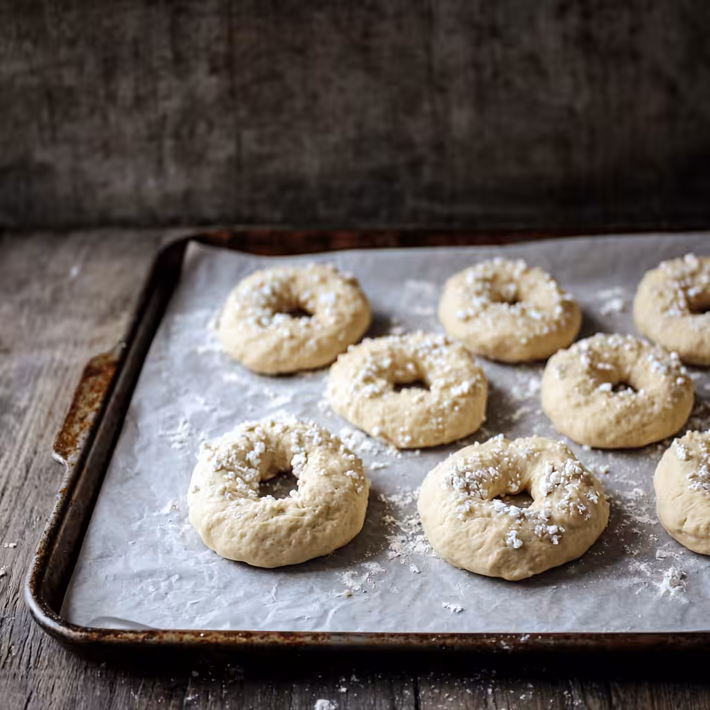 kneading bagel dough