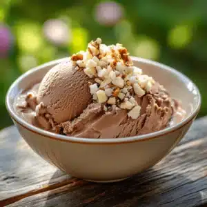 Best High-Protein Chocolate Cottage Cheese Ice Cream – Guilt-Free & Easy! 2 Serving chocolate cottage cheese ice cream in a bowl