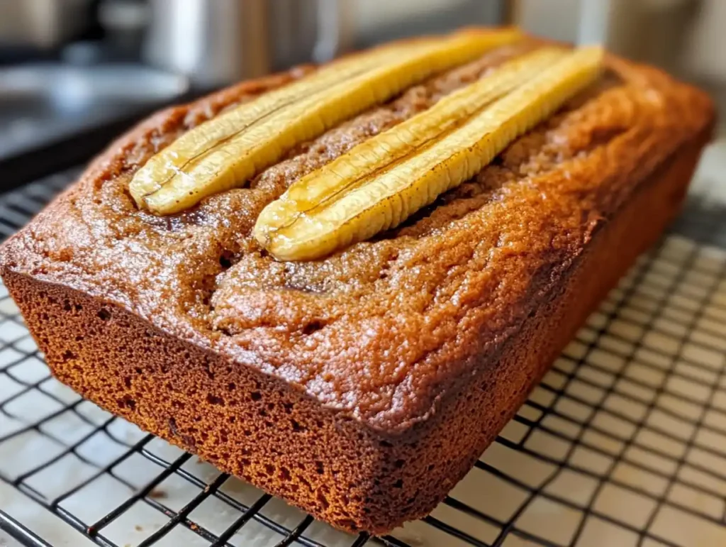 High-Protein Breakfasts: The Ultimate Guide to Starting Your Day Strong 6 A golden-brown loaf of 3-ingredient banana bread with self-rising flour.
