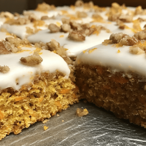 Sheet Pan Carrot Cake Bars Recipe
