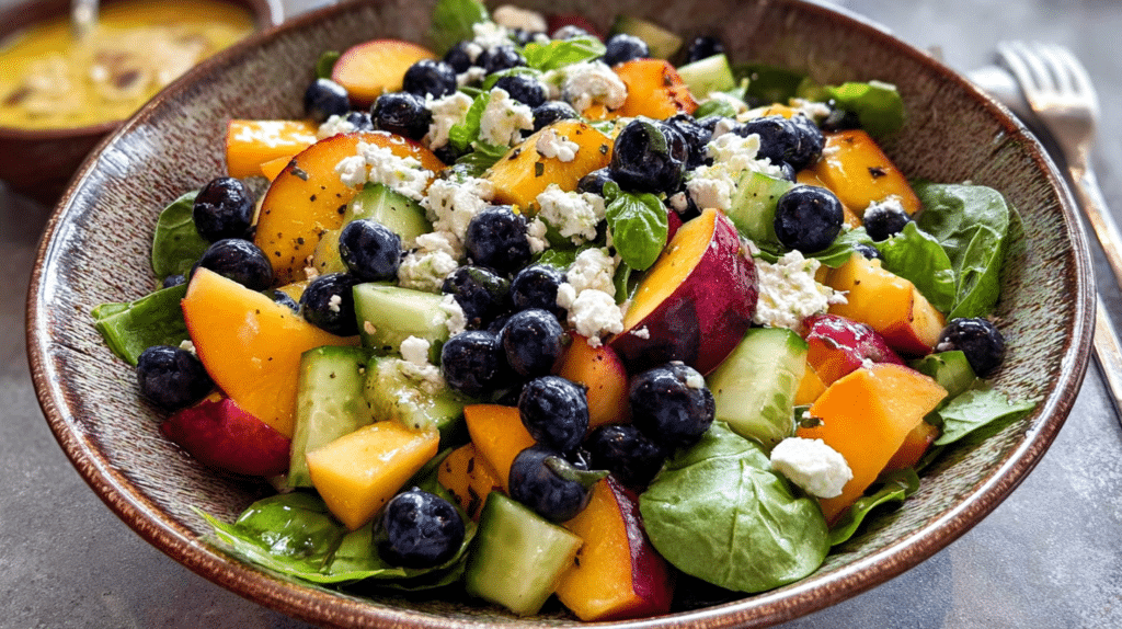 Blueberry Peach Feta Salad: Easy Summer Delight