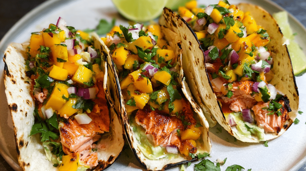 Salmon Tacos with Mango Corn Salsa: Quick & Easy Recipe