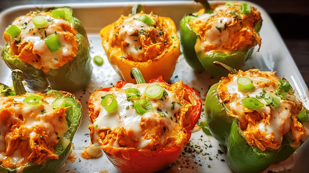 Buffalo Chicken Stuffed Peppers: Easy Recipe