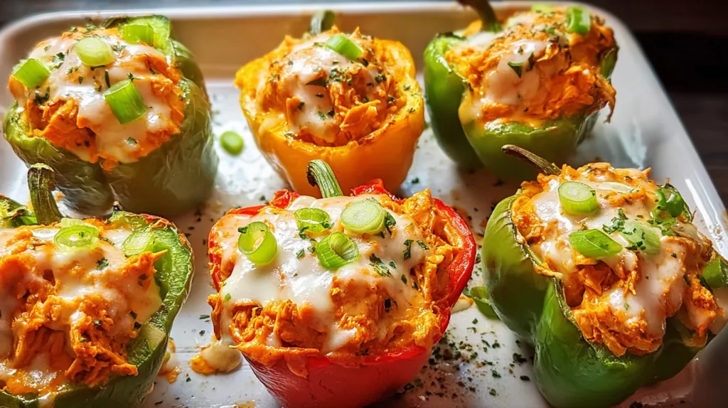 Buffalo Chicken Stuffed Peppers: Easy Recipe