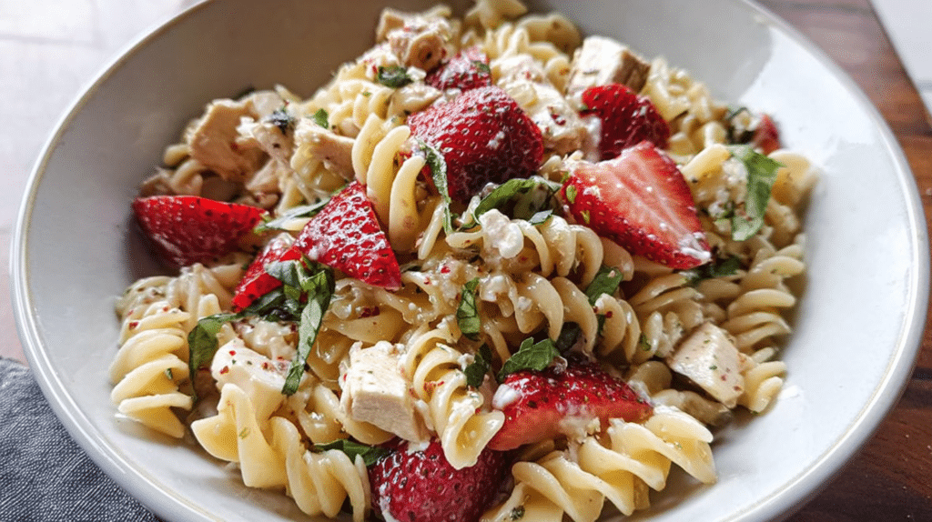 Strawberry Chicken Pasta Salad Bliss