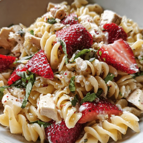 Strawberry Chicken Pasta Salad Bliss