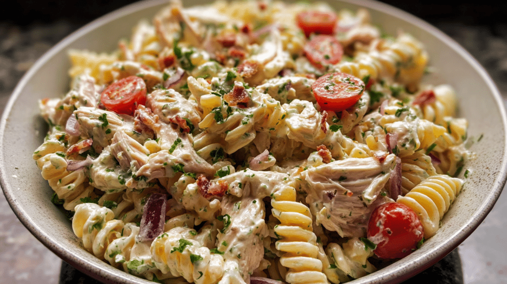 Chicken Ranch Pasta Salad: Easy & Delicious
