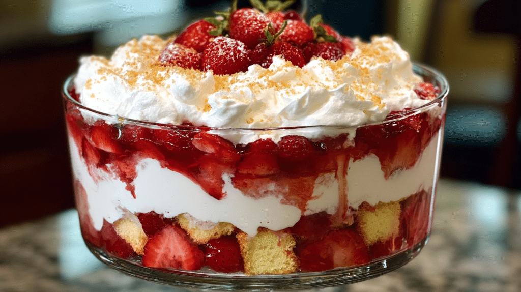 Strawberry Shortcake Trifle: Easy & Delicious