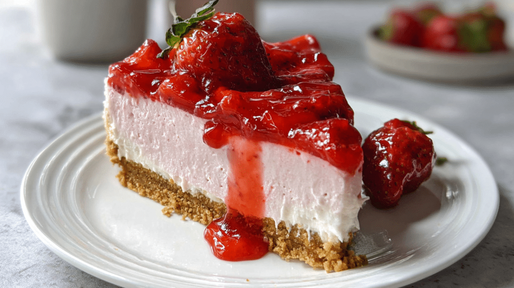 No Bake Strawberry Cheesecake Recipe