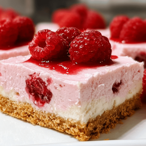 No-Bake Raspberry Cheesecake Squares