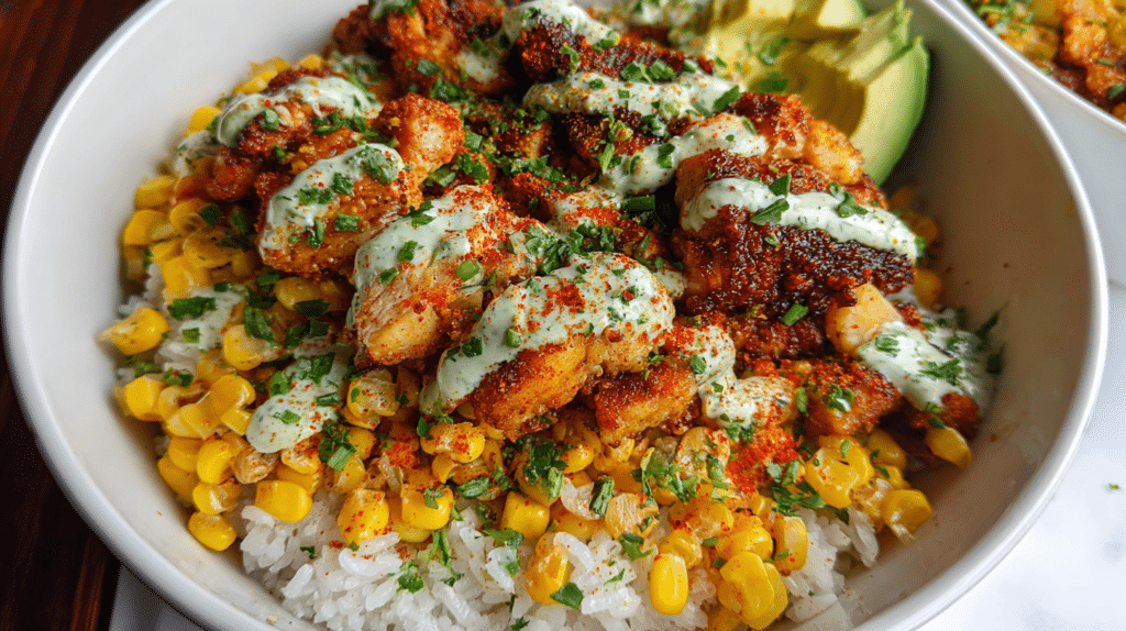 Street Corn Chicken Rice Bowl: Easy Weeknight Meal