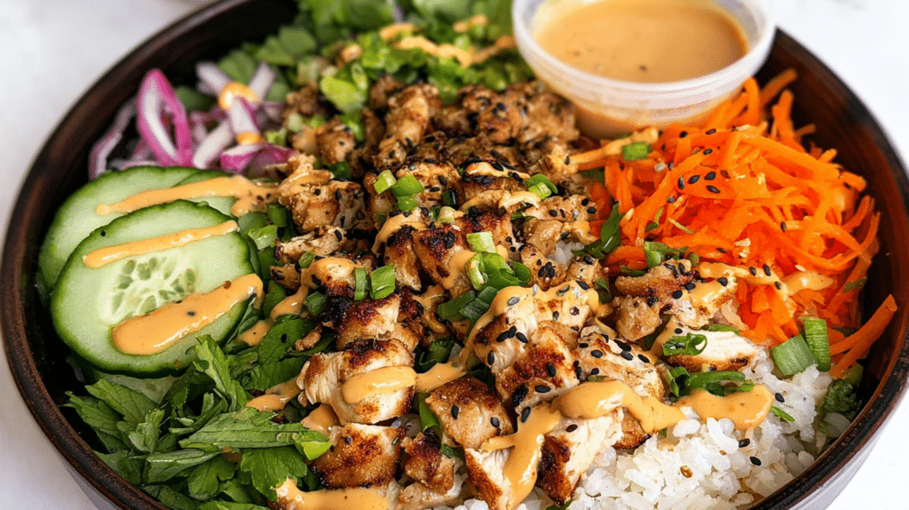 High Protein Banh Mi Chicken Bowl: Easy & Flavorful