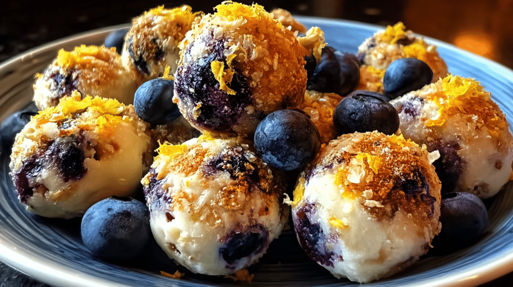 Lemon Blueberry Cottage Cheese Protein Bites: Easy Recipe
