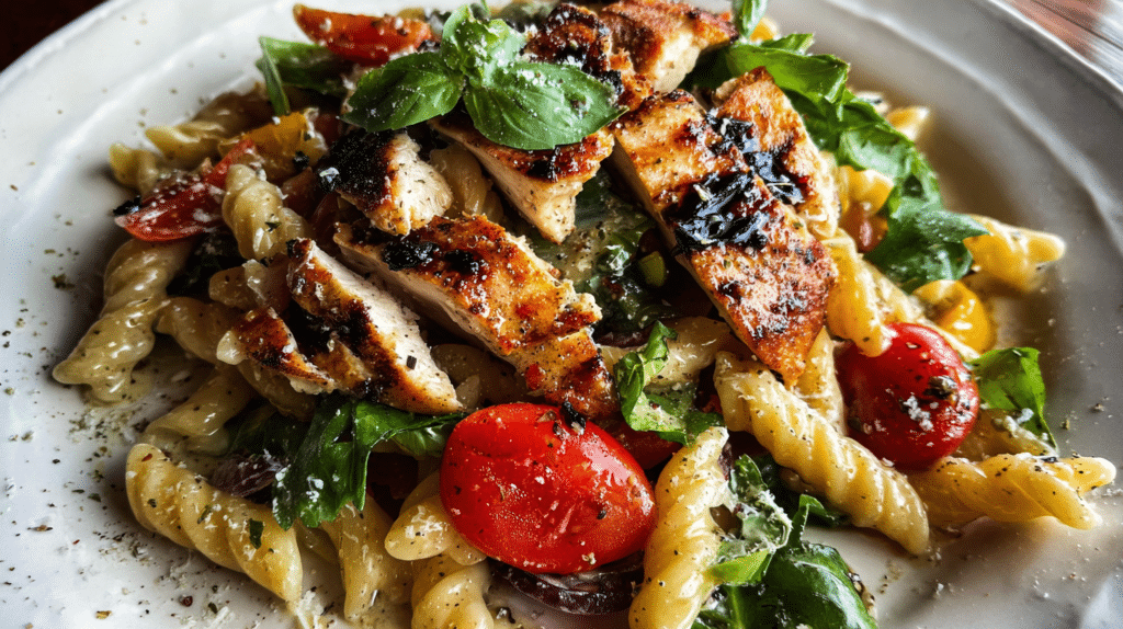 Grilled Chicken Pasta Salad with Balsamic Vinaigrette Recipe