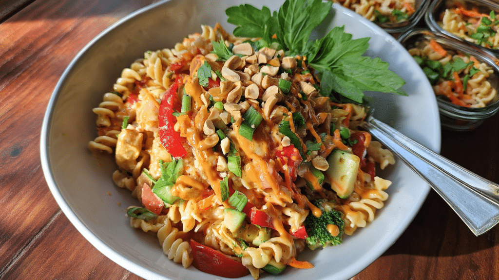 Protein Packed Thai Pasta Salad