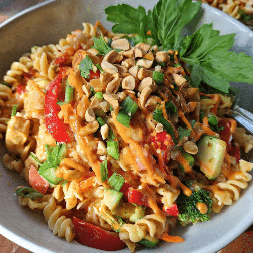 Protein Packed Thai Pasta Salad