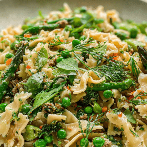 Herby Spring Pasta Salad With Protein